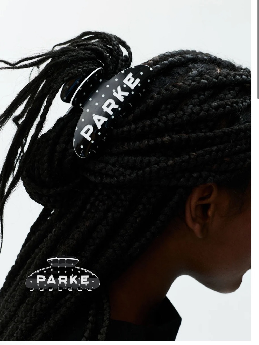 Parke Black Polka Dot Claw Clip